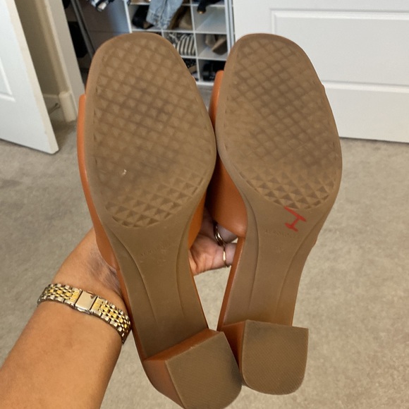 NWOT Aerosole Entree Slide Mule Block Heel Sandal Brown Size 9.5 - Picture 8 of 8